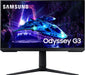 Samsung - Odyssey G30D 24" LED AMD FreeSync Premium 180Hz 1ms Gaming Monitor (DisplayPort HDMI) - Black