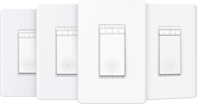 TP-Link - Tapo Smart Wi-Fi Light Dimmer Switch with Matter (4-Pack) - Replaces Most Traditional Switches - White