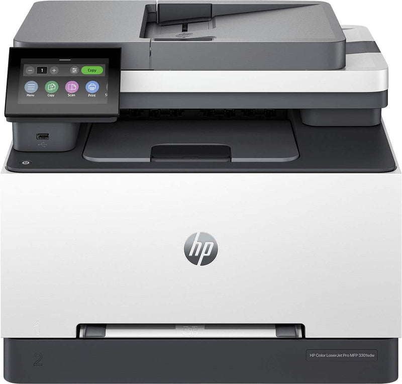 HP - LaserJet Pro MFP 3301sdw Wireless AI-Enabled Color All-in-One Laser Printer - White