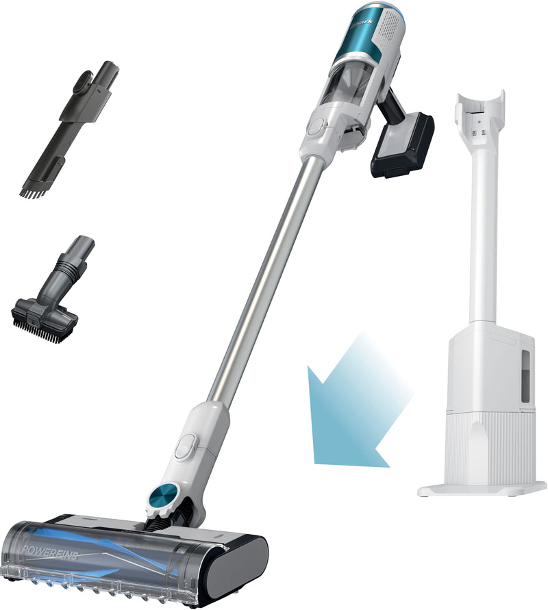 Shark - Clean  Empty Cordless Stick Vacuum with 1.3L Auto-Empty System HEPA Up tp 40 Min Runtime - White