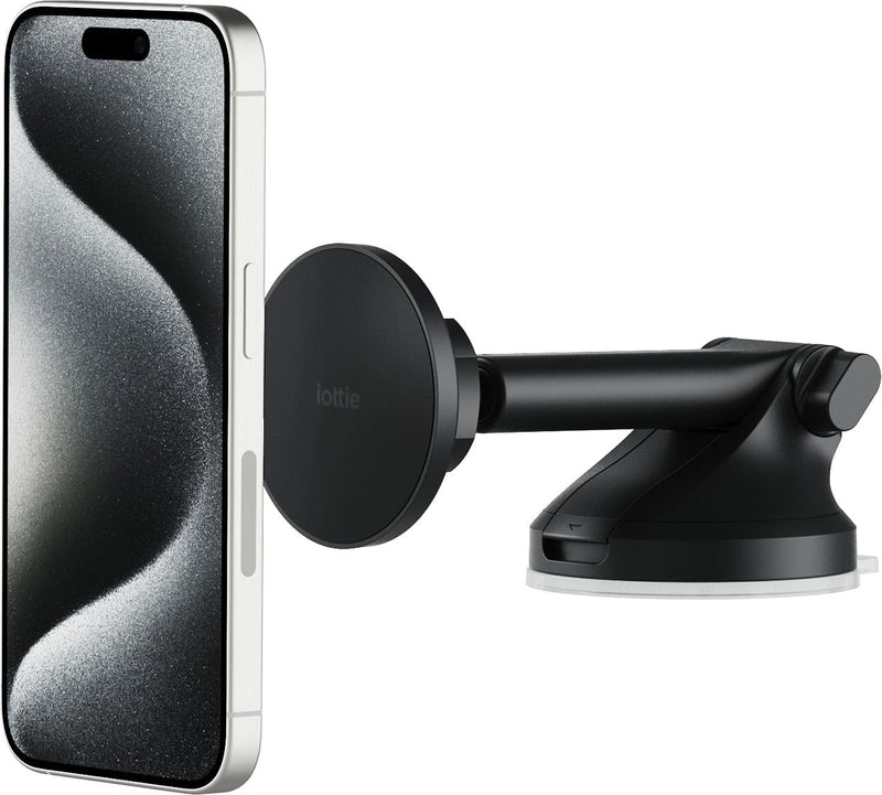 iOttie - iTap 3 MagSafe Compatible Dashboard  Windshield Car Mount with Magnetic Adapter Ring - Black
