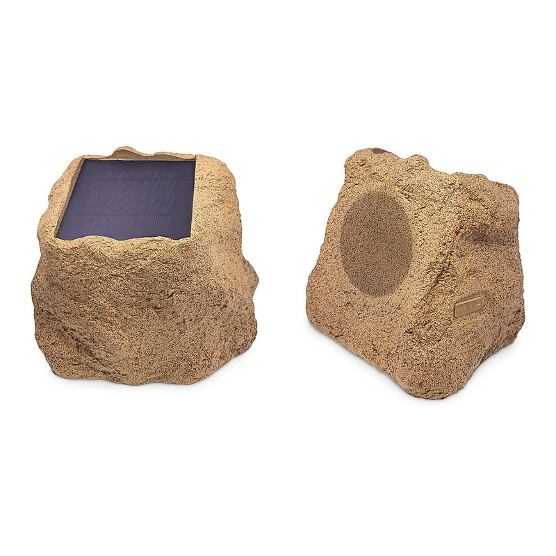 Victrola - Pair of Solar Charging Bluetooth Outdoor Rock Speakers - Sand