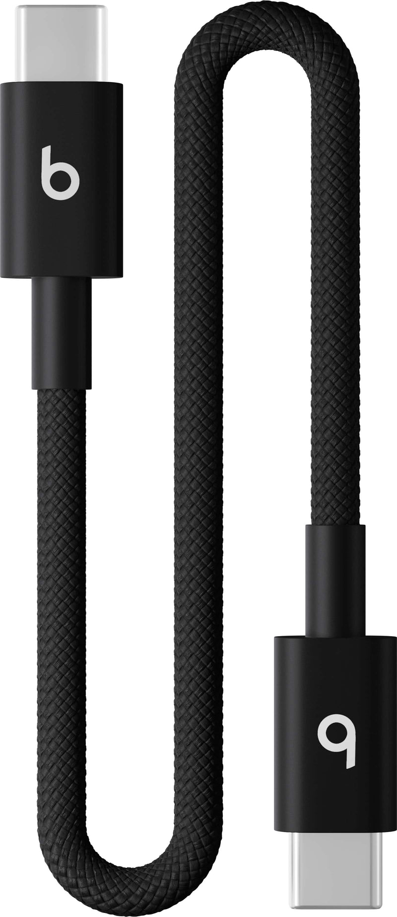 Beats - 8" USB-C to USB-C Woven Short Cable - Bolt Black
