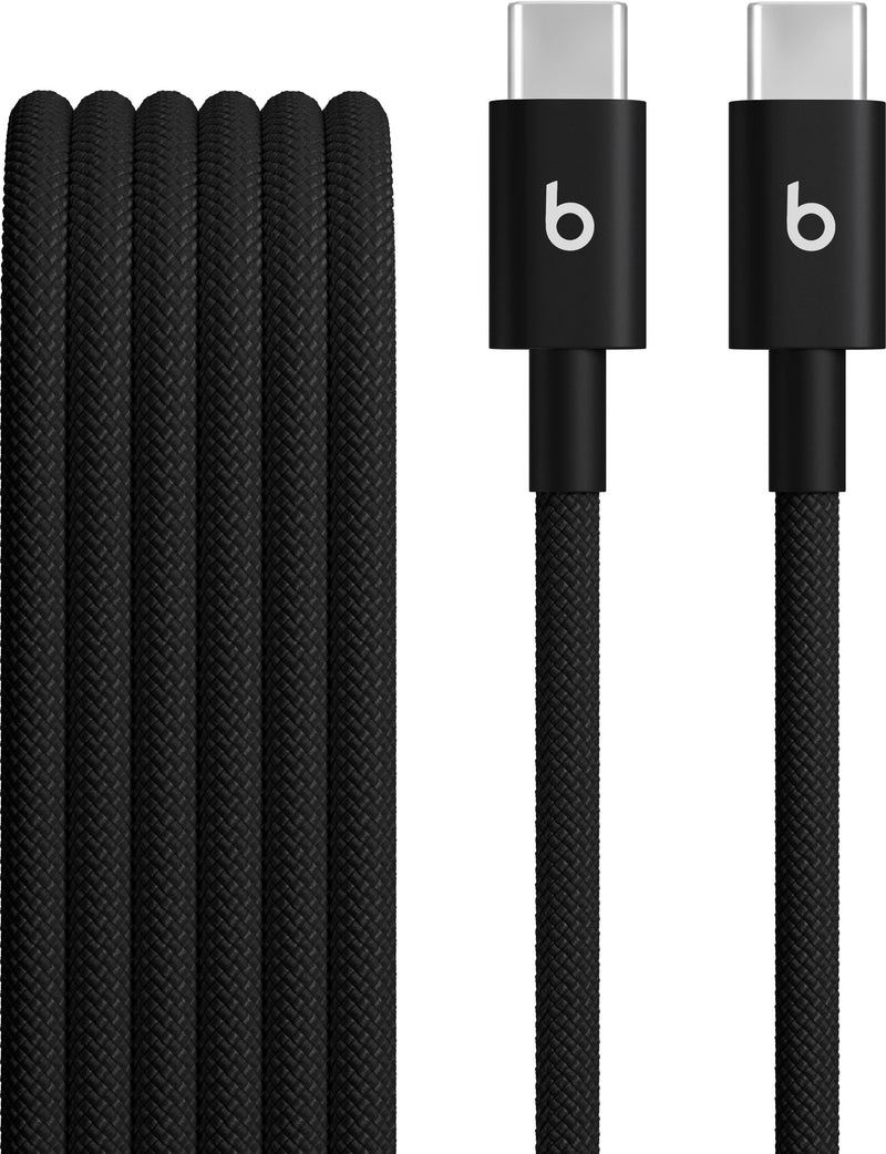 Beats - 5' USB-C to USB-C Woven Cable - Bolt Black