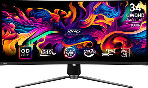 MSI MPG 341CQPX QD-OLED - OLED monitor - curved - 34.18" - HDR