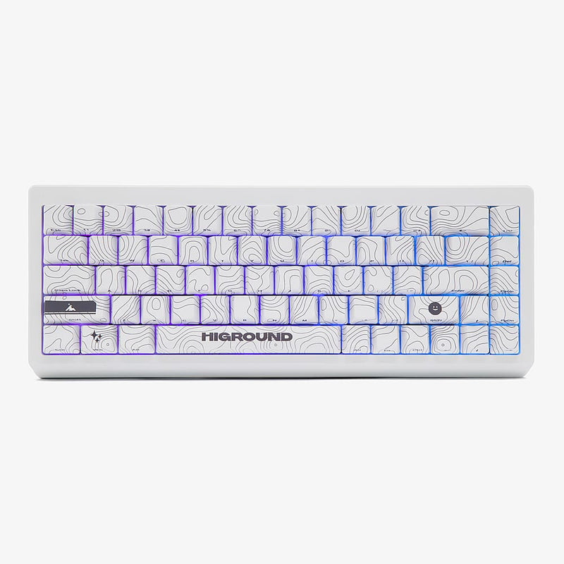 Higround - Summit 2.0 65 65 Wired Mechanical Lubed Dreamland Linear Switch Gaming Keyboard with RGB - Snow Stone
