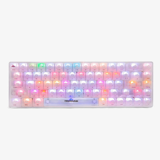 Higround - Basecamp 65 65 Wired Mechanical Lubed Flame Linear Switch Gaming Keyboard with RGB lighting - Opal