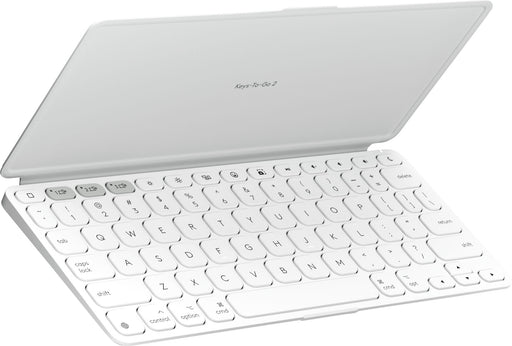 Logitech Keys-To-Go 2 for iPad - keyboard - built-in cover - QWERTY - English - pale gray Input Device