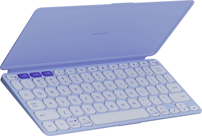 Logitech - Keys-To-Go 2 Slim Portable Bluetooth Keyboard for Tablet With Built-in Cover - Lilac