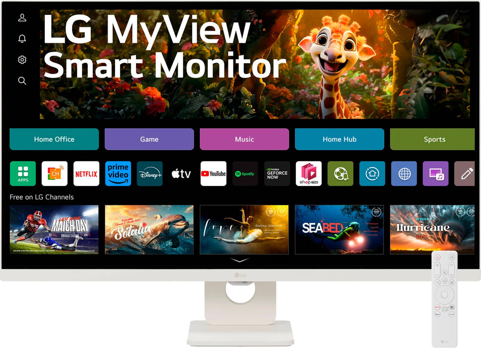 LG - My View 32" VA UHD 60Hz Smart Monitor (HDMI USB-C) - White