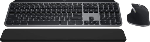 Logitech - MX Keys S Combo for Mac Full-size Wireless Scissor Keyboard and Mouse Bundle for MacBook iMac iPad with Palm-rest - Space Gray
