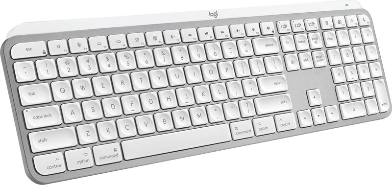 Logitech - MX Keys S for Mac Advanced Full-size Wireless Scissor Keyboard with Backlit keys for MacBook iMac iPad - Pale Gray