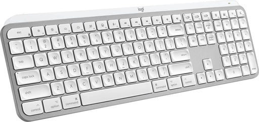 Logitech - MX Keys S for Mac Advanced Full-size Wireless Scissor Keyboard with Backlit keys - Pale Gray