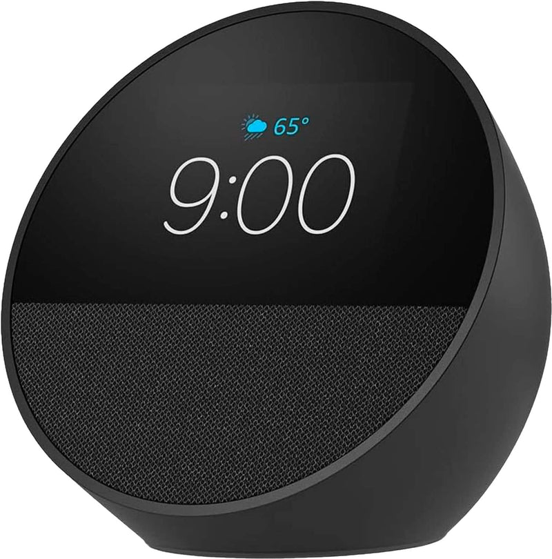 Amazon - Echo Spot (2024 release) Smart alarm clock with vibrant sound and Alexa - Black