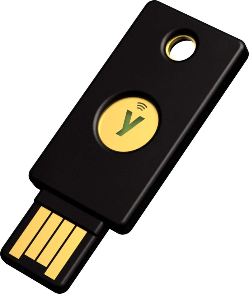 Yubico - YubiKey 5 NFC - Two-Factor authentication (2FA) Security Key Connect via USB-A or NFC FIDO Certified - Black