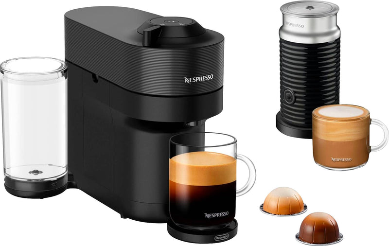 Nespresso - Vertuo Pop+ Coffee and Espresso Maker by De'Longhi with Milk Frother - Liquorice Black