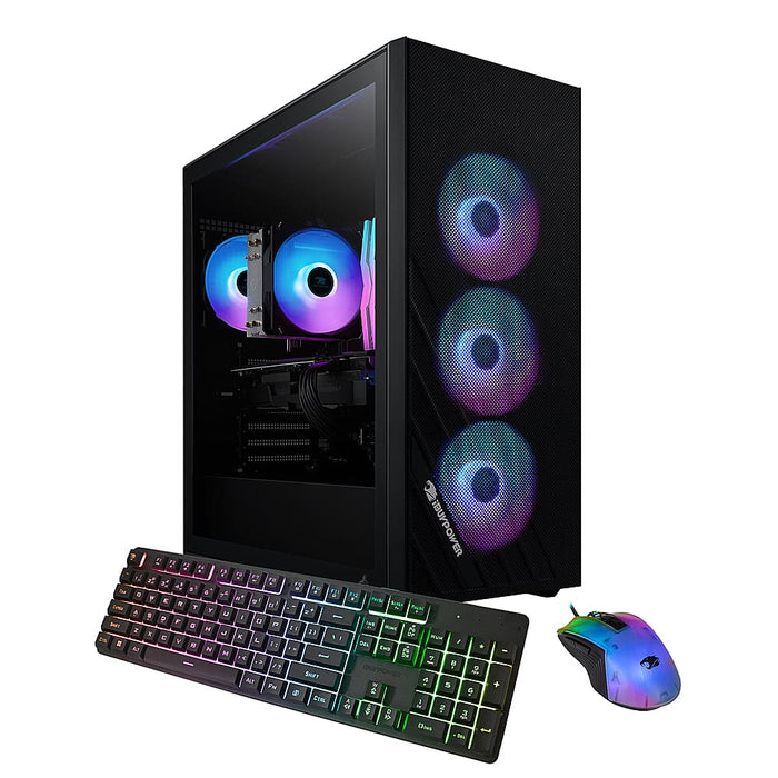 iBUYPOWER - Scale Gaming Desktop - AMD Ryzen 5 4500- 16GB Memory - AMD Radeon RX 6400 4GB- 1TB NVMe SSD - Black