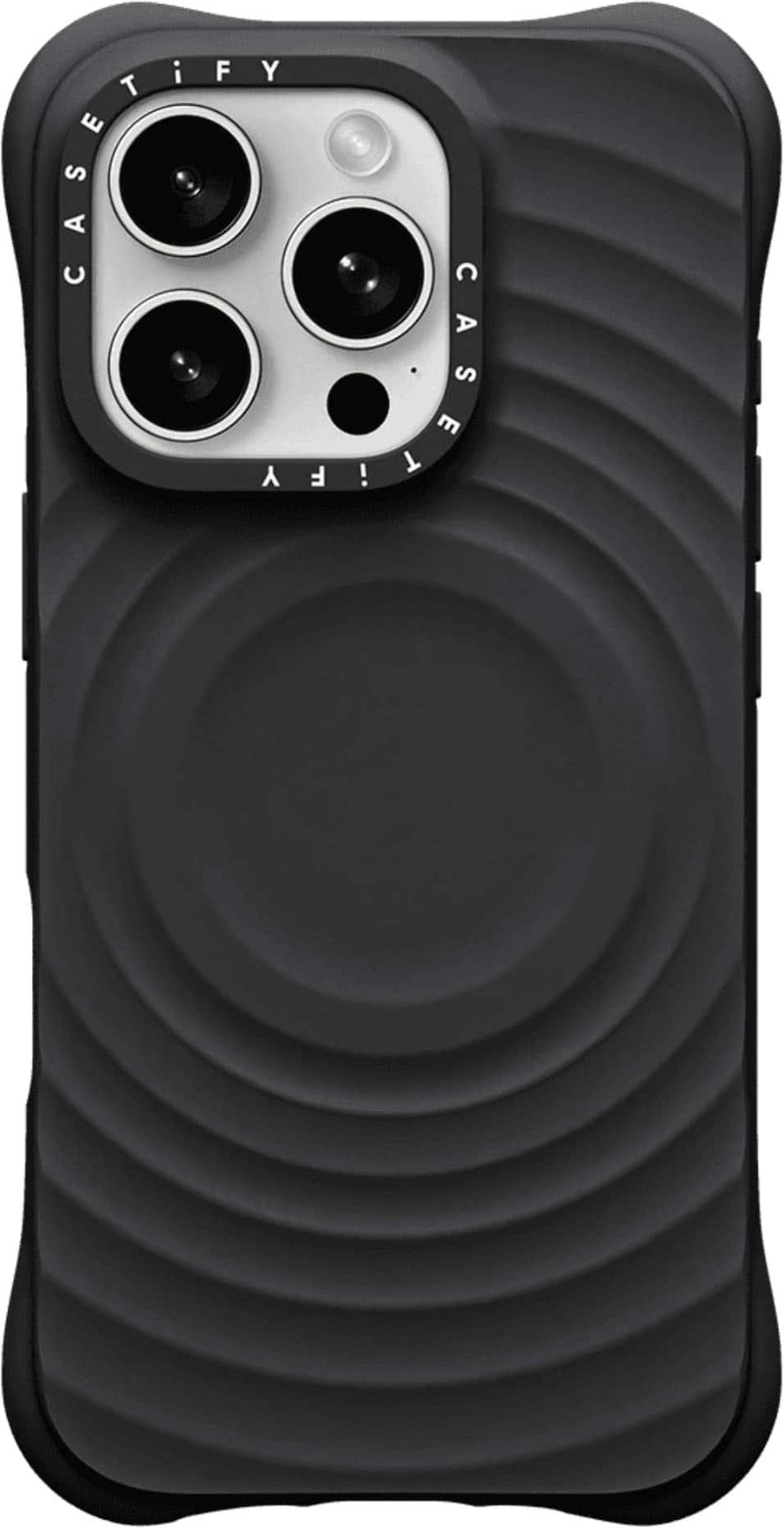 CASETiFY - Essentials Ripple Case with MagSafe for Apple iPhone 16 Pro - Black