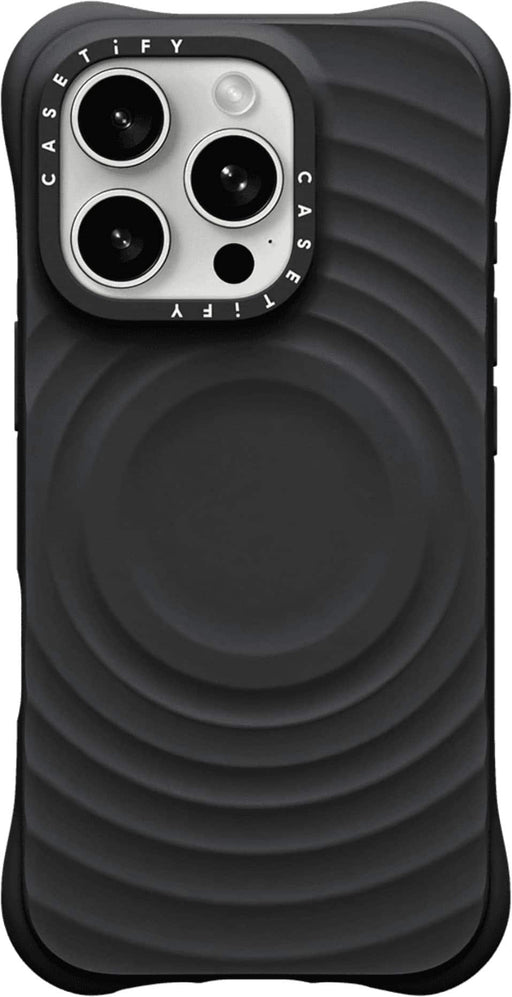CASETiFY - Essentials Ripple Case with MagSafe for Apple iPhone 16 Pro - Black