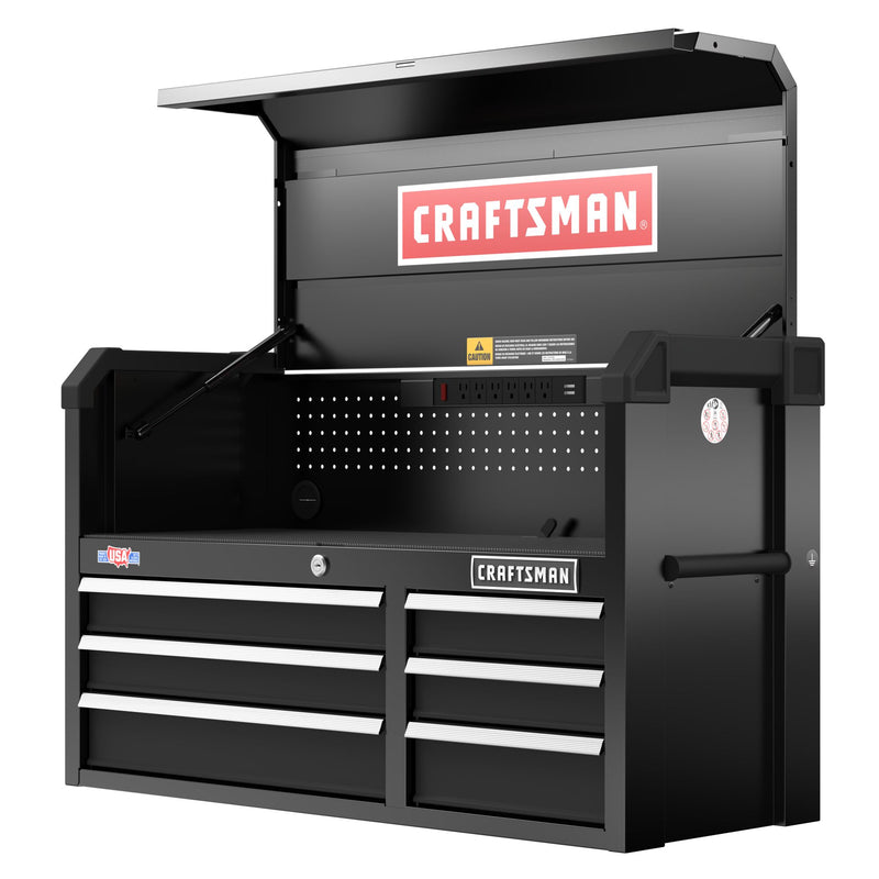 CRAFTSMAN 2000 Series 41-in W x 24.74-in H x 16.32-in D 6 -Drawer Steel Tool Chest ( Black )