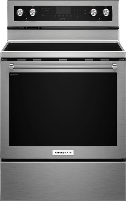 KitchenAid - g Electric Convection Range - Stainless Steel