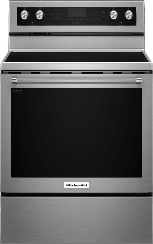 KitchenAid - 6.4 Cu. Ft. Self-Cleaning Freestanding Electric Convection Range - Stainless Steel