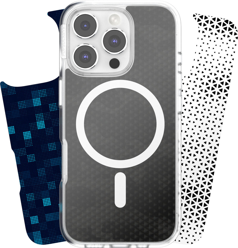 Looks iPhone 16 Pro Swappable Graphic Case Inserts (3 per pack) - compatible w/ PopSockets PopCase only - Geo Bundle
