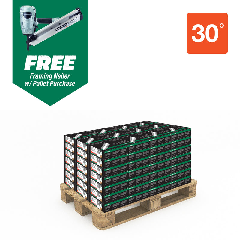 Metabo HPT 3-in x 0.12-in 30 -Degree 10d Hot-dipped galvanized Ring Shank Collated Framing nails 210000 -Per Pallet