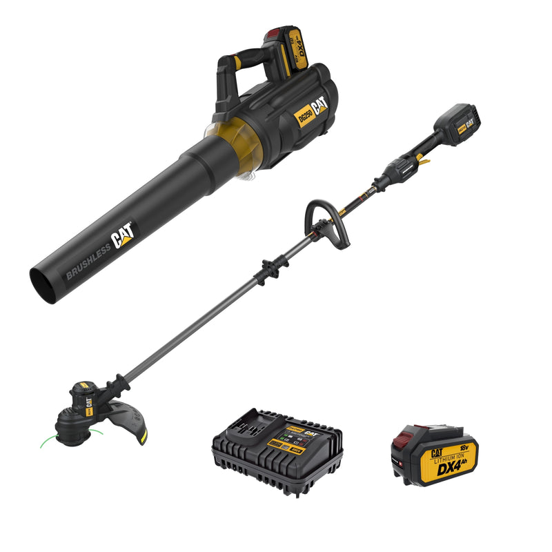 CAT 18-volt Cordless Battery String Trimmer and Leaf Blower and Combo Kit 2 Ah (Battery Included) (Charger Included)