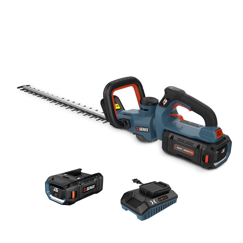 SENIX X6 60-volt max 26-in Battery Hedge Trimmer 3 Ah Battery Included , Charger Included