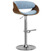 Simpli Home - Amery Mid Century Modern Metal Adjustable Swivel Bar Stool - Denim Blue