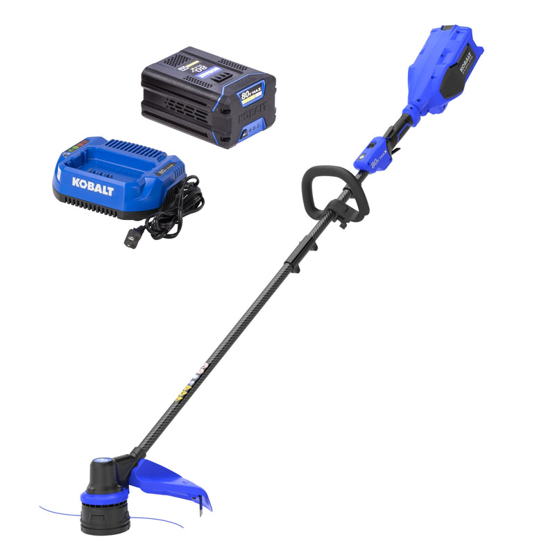 Kobalt Carbon Fiber 80-volt 17-in Straight Shaft Battery String Trimmer 2.5 Ah (Battery Included) (Charger Included)