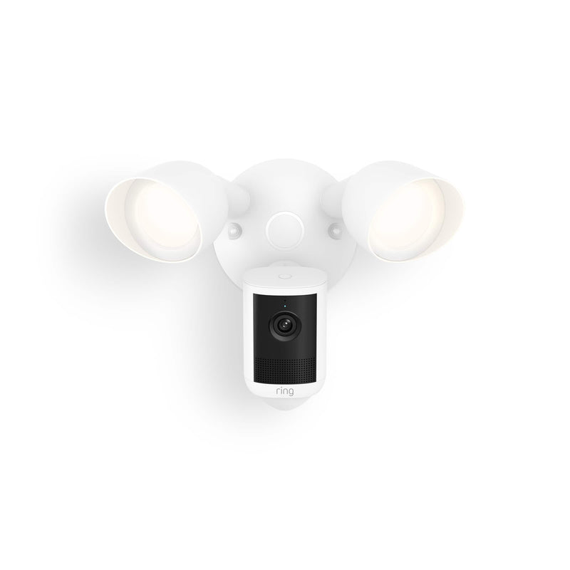 Ring - Floodlight Cam Wired (newest model) — Wide-Angle Retinal 2K Video 6x Enhanced Zoom Ultra-Bright Floodlights - White