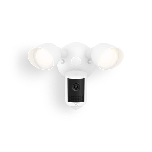 Ring - Floodlight Cam Wired (newest model) — Wide-Angle Retinal 2K Video 6x Enhanced Zoom Ultra-Bright Floodlights - White