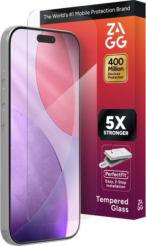 ZAGG - Glass Elite Screen Protector for Apple iPhone 17 Pro - Clear