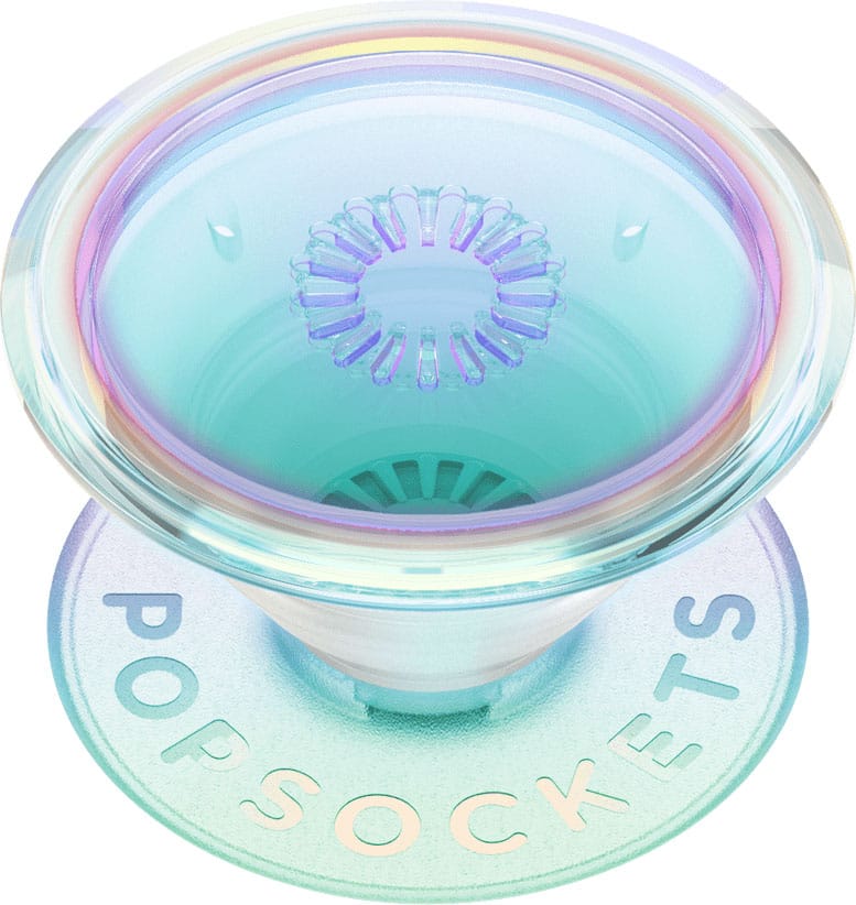PopSockets - Adhesive PopGrip Universal Grip  Stand for Cell Phones - Opalescent Clear
