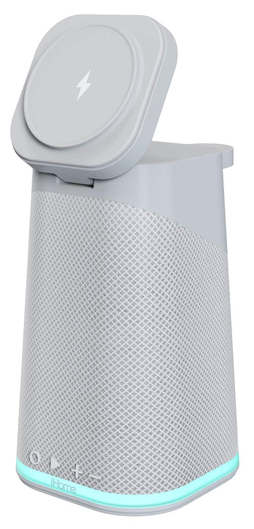 iHome - Power Tower Triple Wireless Bluetooth Charging Speaker with Apple Watch Charging - Gray