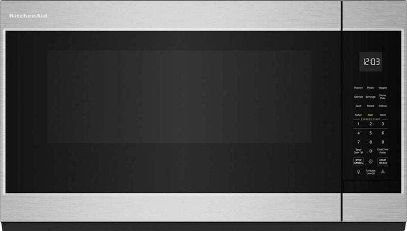 KitchenAid - 1.9 Cu. Ft. Microwave Hood Combination with Auto Functions - Stainless Steel