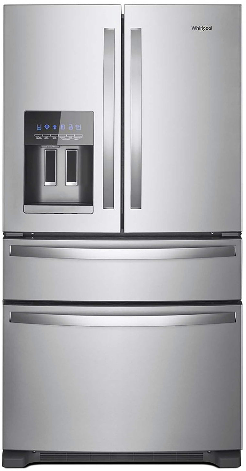 Whirlpool - 24.5 Cu. Ft. French Door Refrigerator with Two-Tier Freezer Storage - Stainless Steel