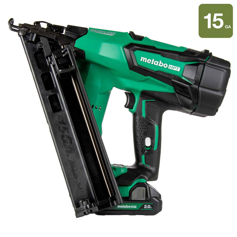 Metabo HPT MultiVolt 2-1/2-in 15 -Gauge Cordless Angled Finish Nailer (Battery Included and Charger Included)