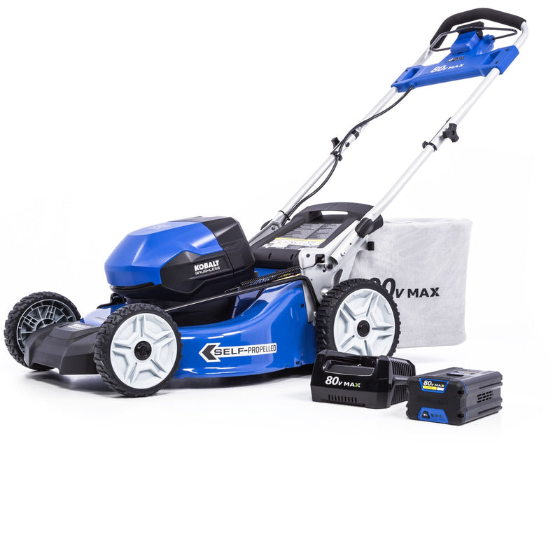 Kobalt 80-volt, 21-in Self Propelled Battery Walk Mower with  6 Ah Battery Included