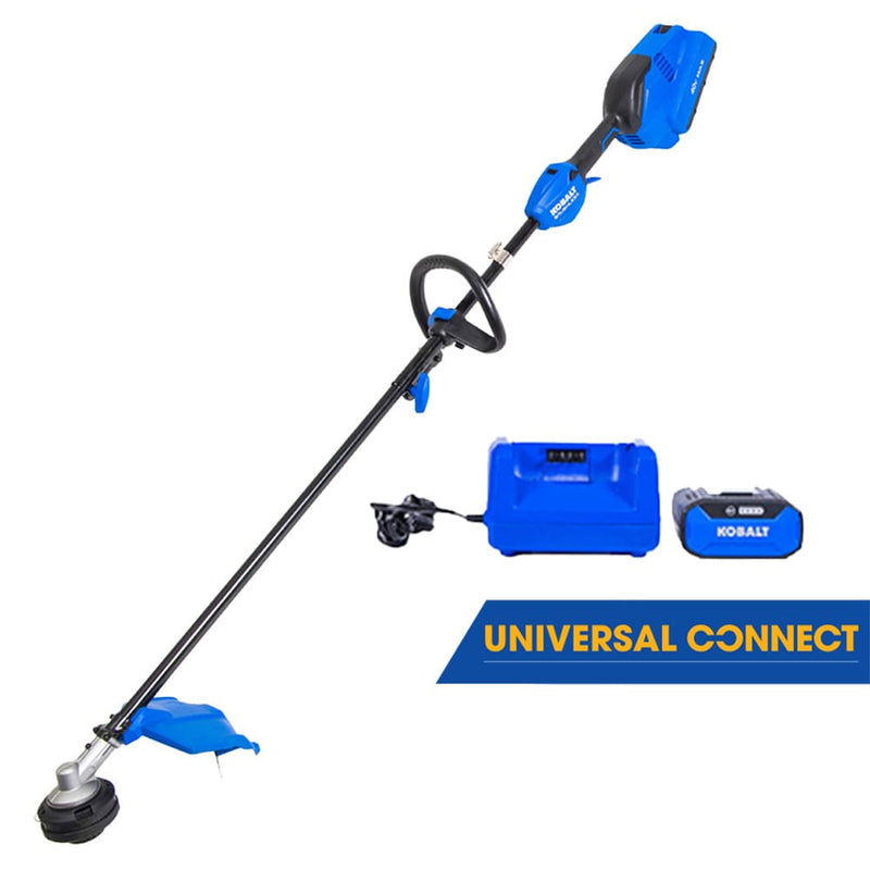 Kobalt Gen4 40-volt 15-in Straight Shaft Attachment Capable Battery String Trimmer Edger Conversion Capable 4.0 Ah (Battery Included) (Charger Included)