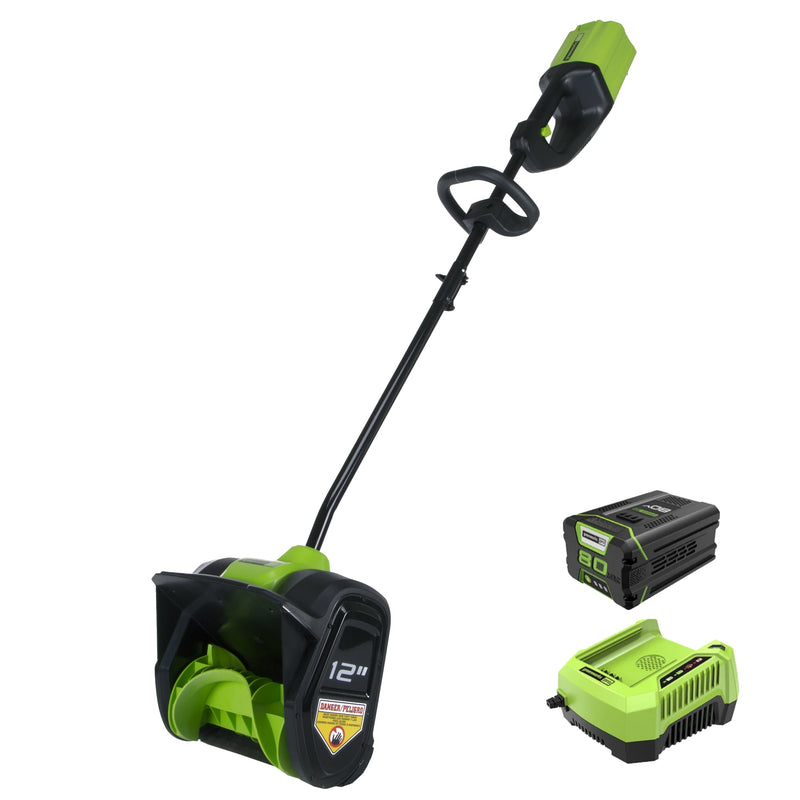 Greenworks Pro 80-volt 12-in Single-stage Push Battery Powered Snow Shovel (Battery Included) (Charger Included)