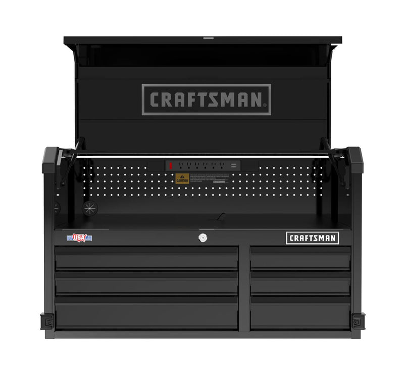CRAFTSMAN Premium 2000 Series 41.1-in W x 24.74-in H x 16.32-in D 6 -Drawer Steel Tool Chest ( Black )