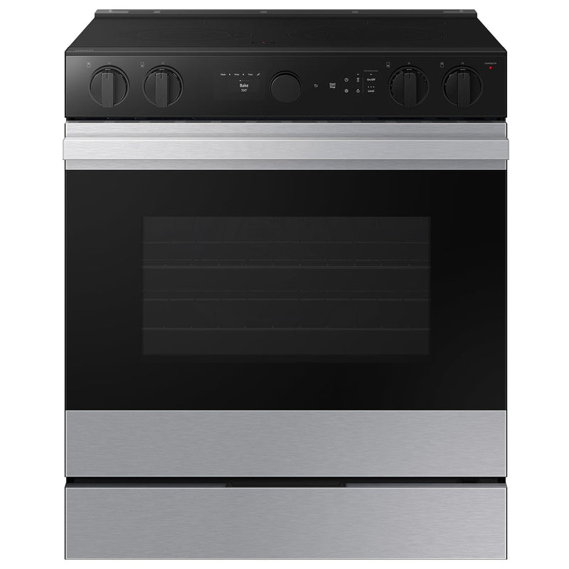 Samsung - Bespoke Smart Slide-In Electric Range 6.3 cu. ft. with Air Sous Vide  Air Fry - Stainless Steel
