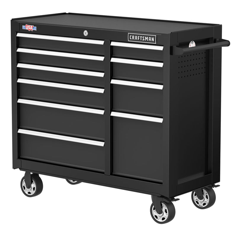 CRAFTSMAN 2000 Series 41.28-in W x 38.05-in H 10 -Drawer Steel Rolling Tool Cabinet ( Black )