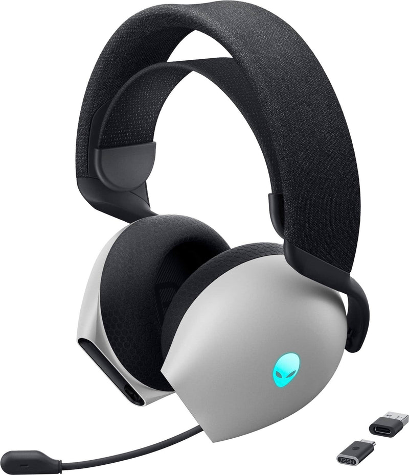 Alienware - AW725H Tri Mode Wireless Over-the-Ear Gaming Headset for PC Xbox XS Xbox One PS5 PS4 Switch and Mobile - Lunar Light