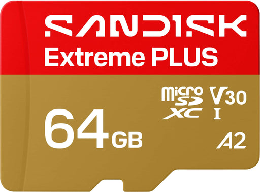SANDISK - 64GB Extreme PLUS microSD UHS-I Memory Card