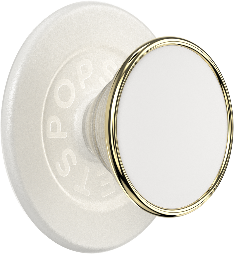 PopSockets - MagSafe PopGrip Universal Magnetic Grip  Stand with Adapter Ring for Cell Phones - White
