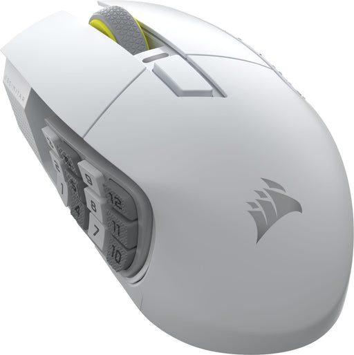 CORSAIR - Scimitar Elite Wireless SE MOBA/MMO Gaming Mouse with 16 Programmable Buttons - Wireless - White